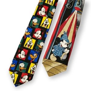 DISNEY Mickey Mouse Men's Neckties - Set of Two (2)